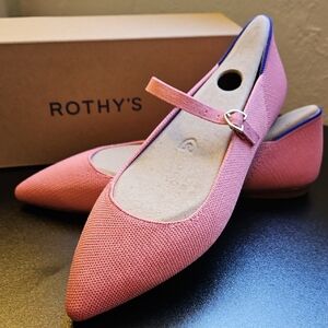 Rothy's Pink Flats with Pointed Toe and Ombré Design